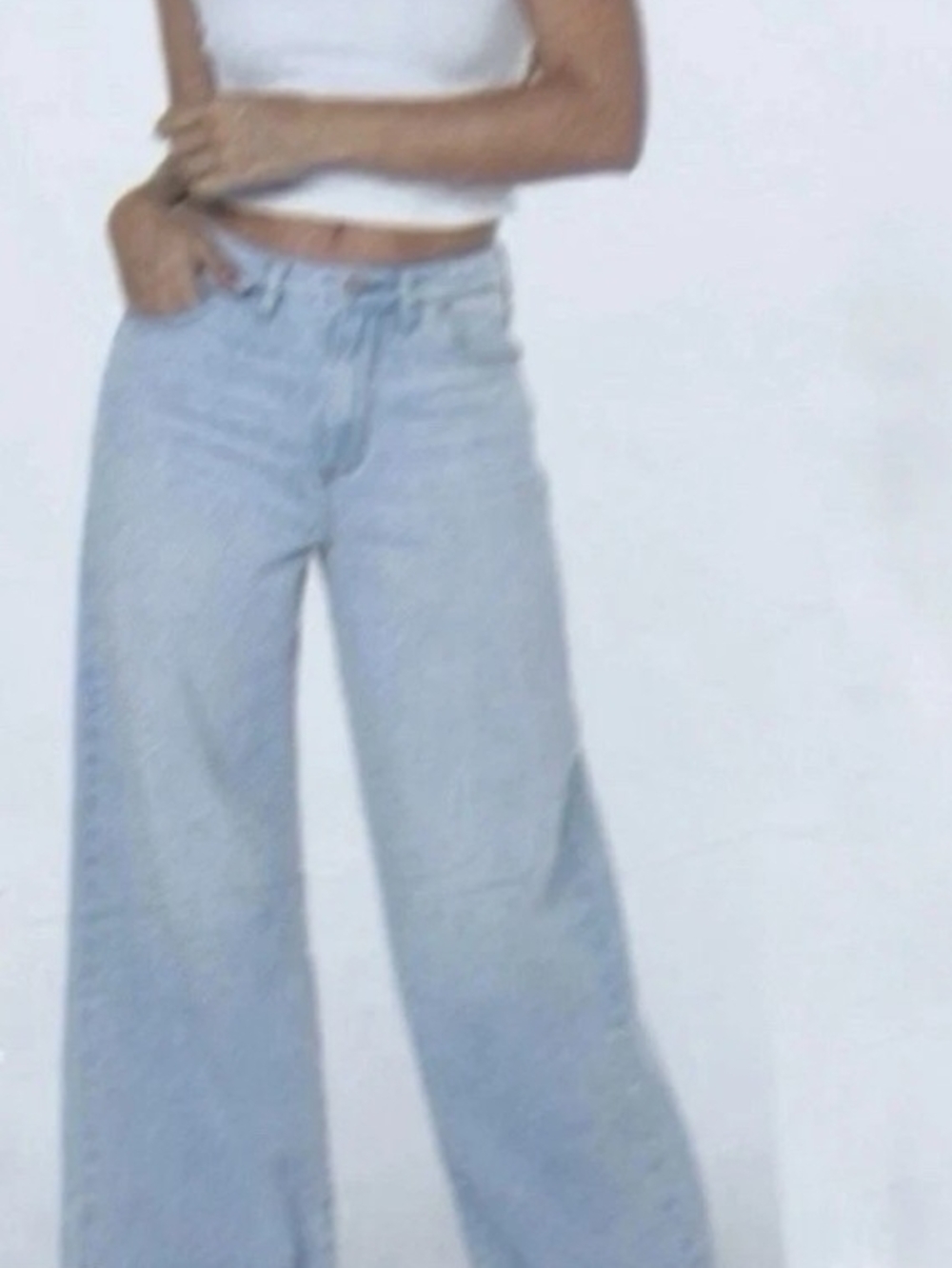 BCBGeneration Light Blue Wide-Leg Women's Jeans